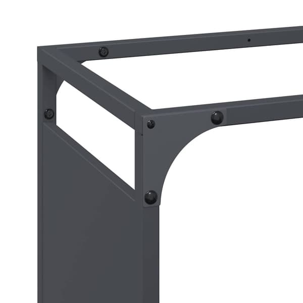 vidaXL Polttopuut Antrasiitti 90x28x90 cm Kylmävalssattu teräs