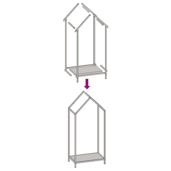 vidaXL brændestativ 40x25x90 cm koldvalset stål antracitgrå