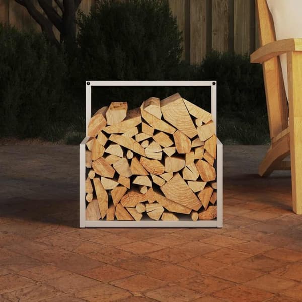 vidaXL Vedställ vit 40x40x40 cm kallvalsat stål