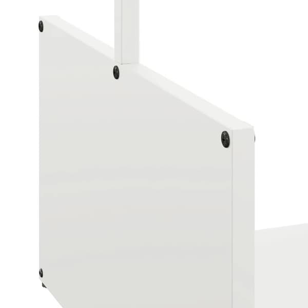 vidaXL Vedställ vit 40x40x40 cm kallvalsat stål