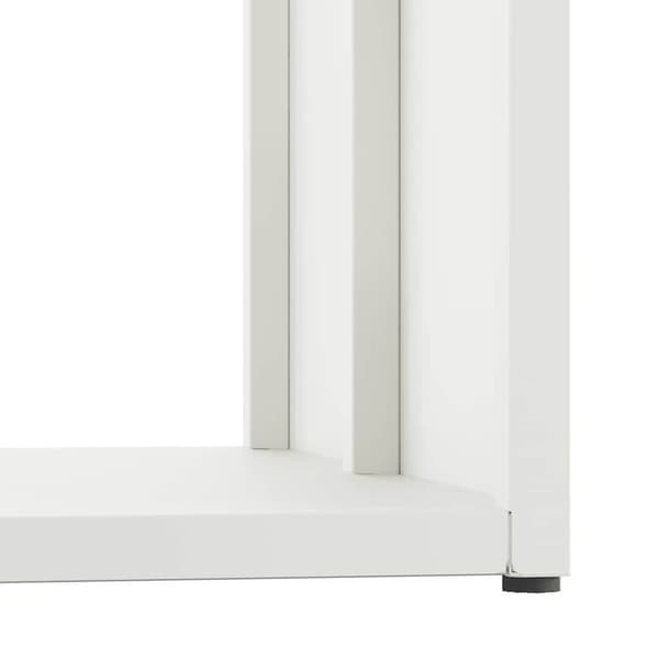 vidaXL Vedställ vit 40x40x40 cm kallvalsat stål