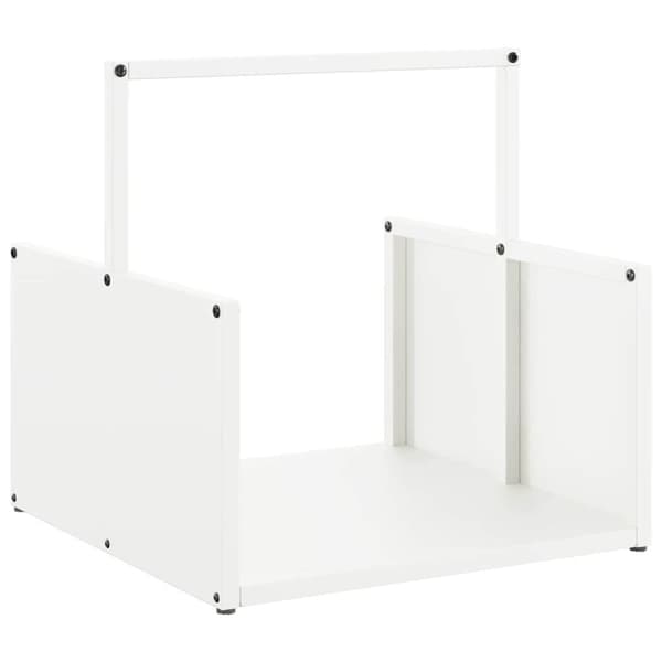 vidaXL Vedställ vit 40x40x40 cm kallvalsat stål