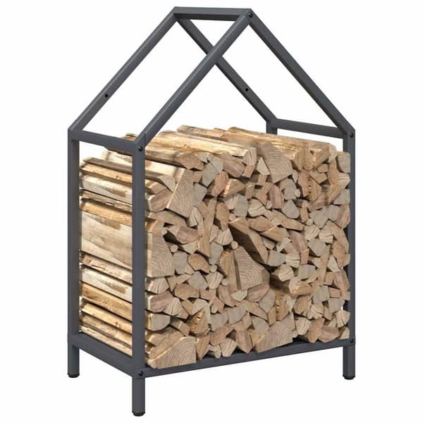 vidaXL brændestativ 40x25x60 cm koldvalset stål antracitgrå