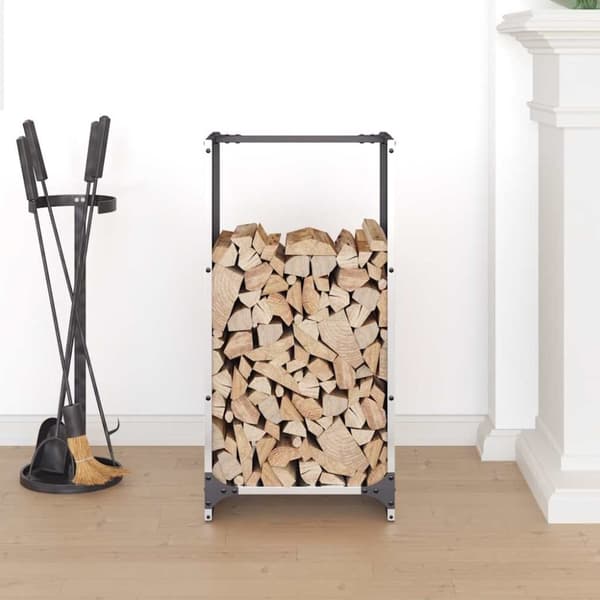 vidaXL brændestativ 40x30x80 cm rustfrit stål