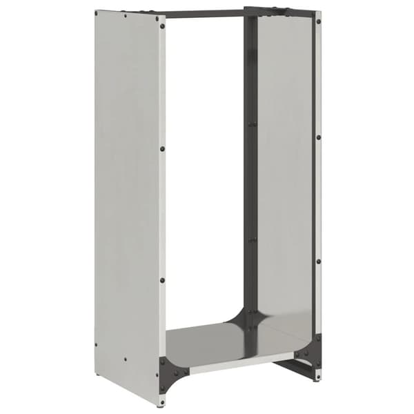 vidaXL Polttopuuteline 40x30x80 cm ruostumaton teräs