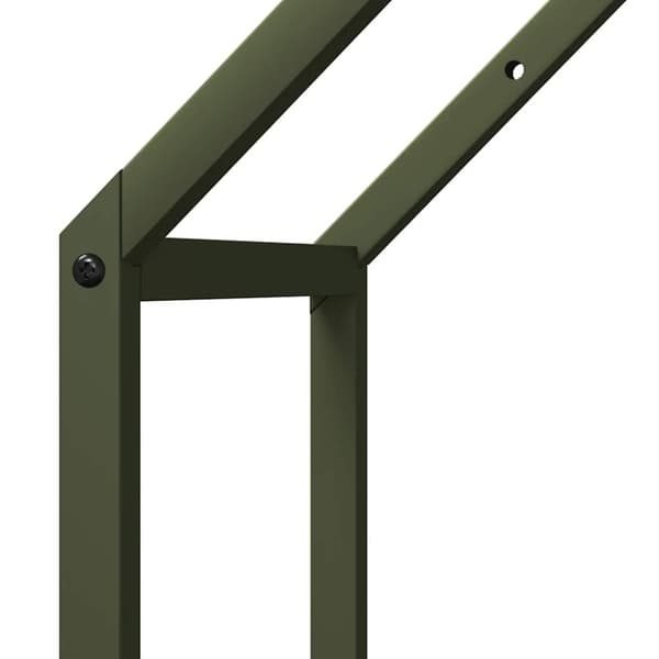 vidaXL brændestativ 40x25x60 cm koldvalset stål olivengrøn