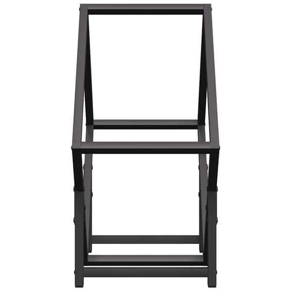 vidaXL brændestativ 50x25x50 cm koldvalset stål sort