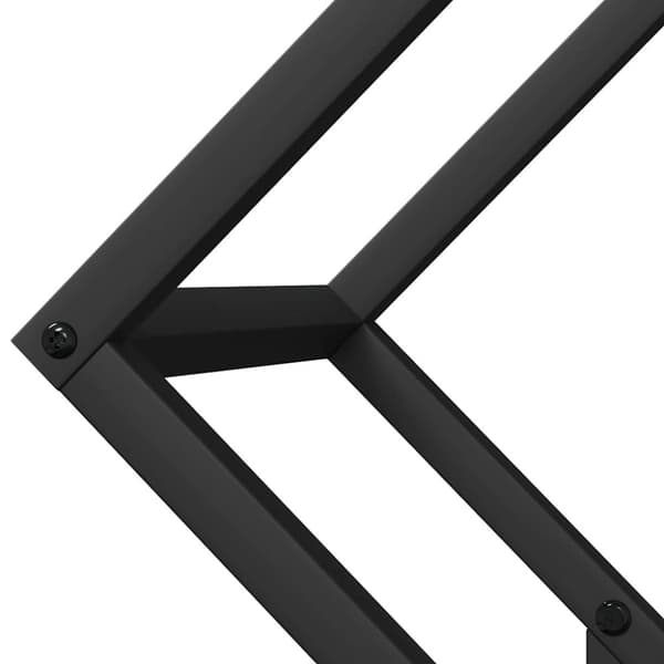 vidaXL brændestativ 50x25x50 cm koldvalset stål sort
