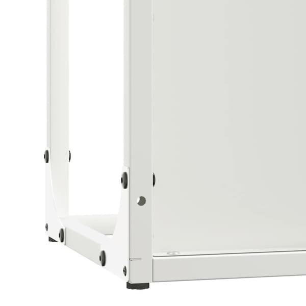 vidaXL Vedställ vit 25x25x100 cm kallvalsat stål