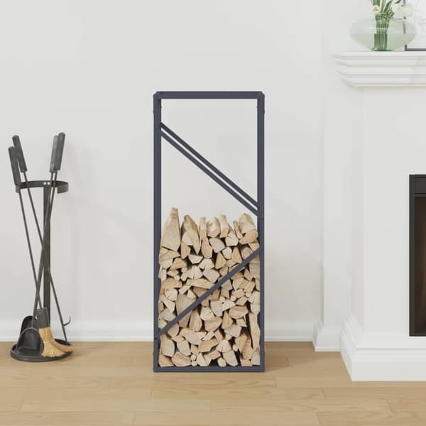 vidaXL Polttopuut antrasiitti 40x25x100 cm Kylmävalssattu teräs