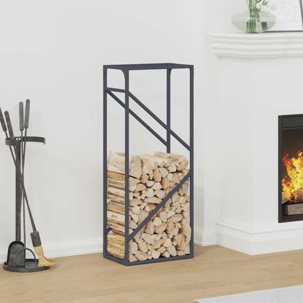 vidaXL Polttopuut antrasiitti 40x25x100 cm Kylmävalssattu teräs