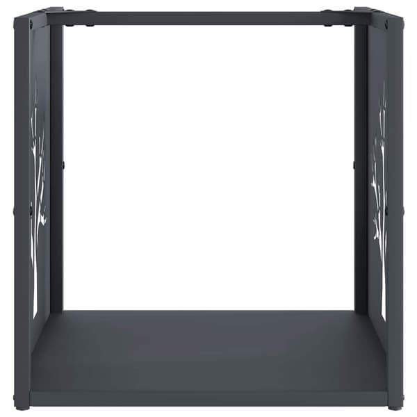 vidaXL Polttopuuteline antrasiitti 40x40x40 cm kylmävalssattu teräs