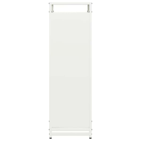 vidaXL brændestativ 60x28x90 cm koldvalset stål hvid