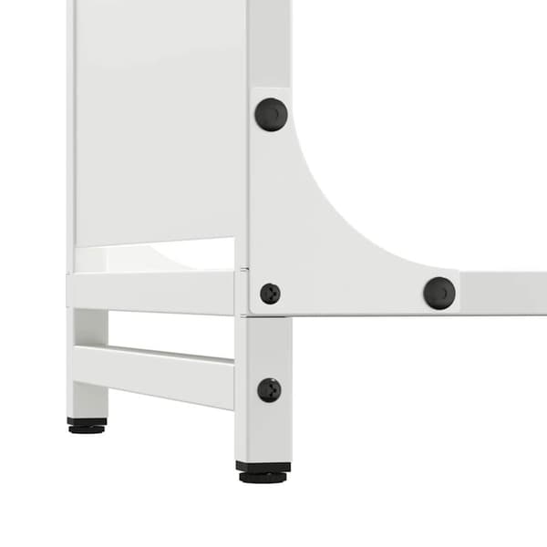 vidaXL brændestativ 60x28x90 cm koldvalset stål hvid