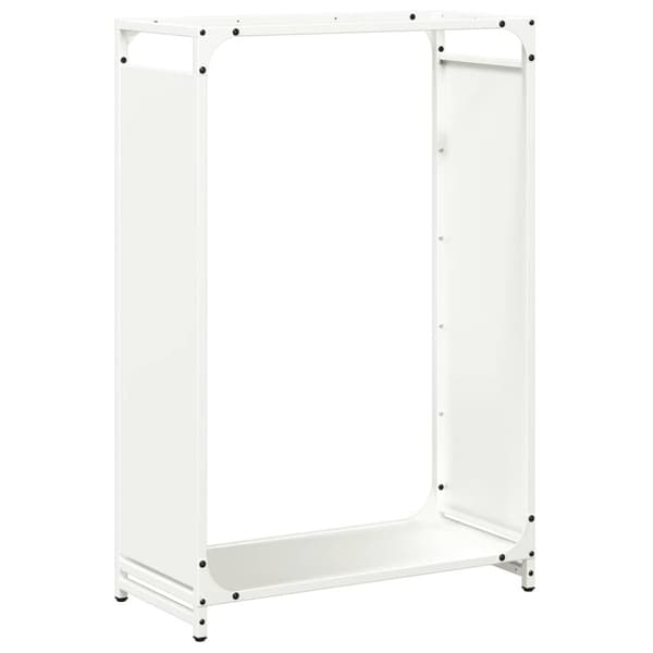 vidaXL brændestativ 60x28x90 cm koldvalset stål hvid