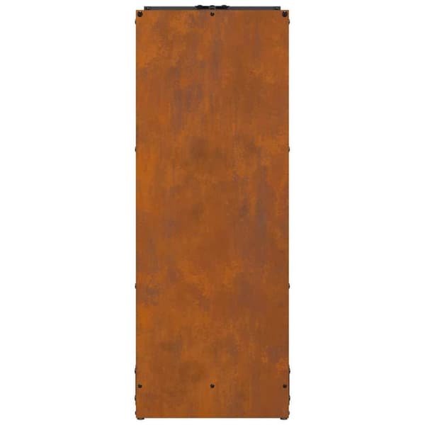 vidaXL Vedstativ 40x30x80 cm oksidert stål