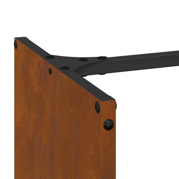 vidaXL Vedstativ 40x30x80 cm oksidert stål