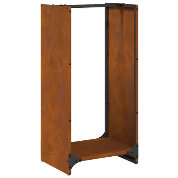 vidaXL Vedstativ 40x30x80 cm oksidert stål
