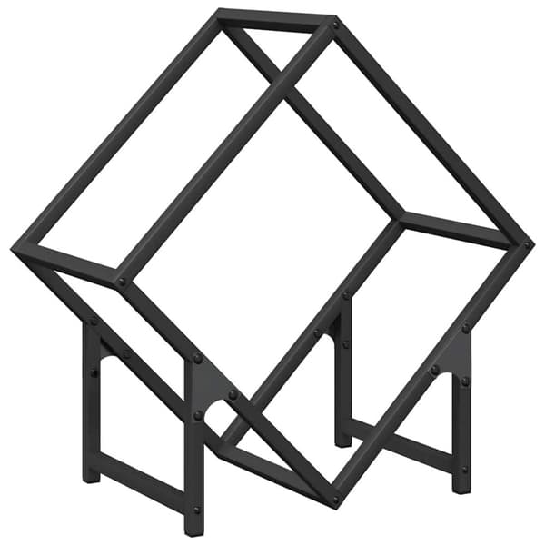 vidaXL Vedställ svart 50x25x50 cm kallvalsat stål