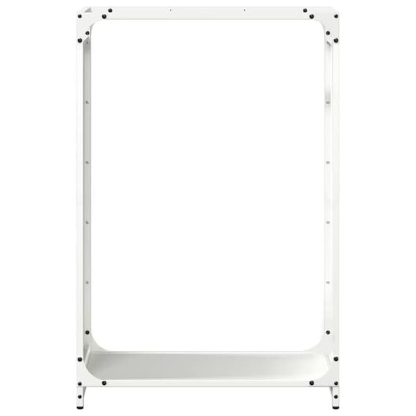 vidaXL Vedställ vit 60x28x90 cm kallvalsat stål