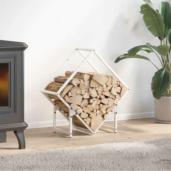vidaXL Vedställ vit 60x25x60 cm kallvalsat stål