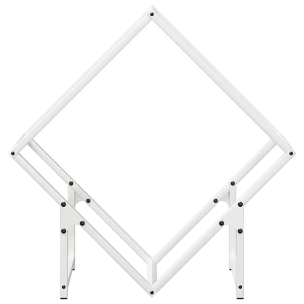 vidaXL brændestativ 60x25x60 cm koldvalset stål hvid