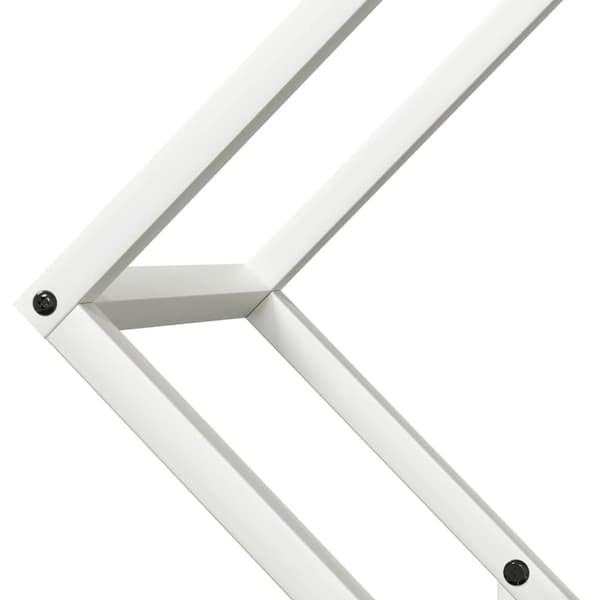 vidaXL brændestativ 60x25x60 cm koldvalset stål hvid