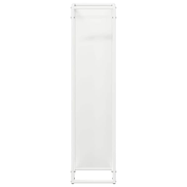 vidaXL brændestativ 25x25x100 cm koldvalset stål hvid