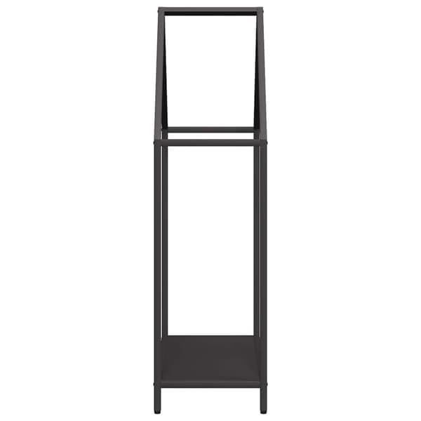 vidaXL Vedstativ svart 60x25x90 cm kaldvalset stål