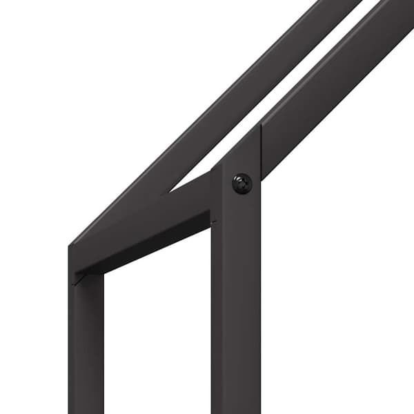 vidaXL Vedstativ svart 60x25x90 cm kaldvalset stål