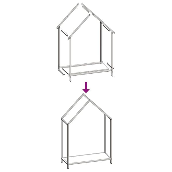 vidaXL Vedstativ svart 60x25x90 cm kaldvalset stål