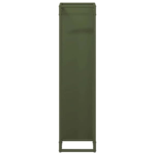 vidaXL Vedställ olivgrön 25x25x100 cm kallvalsat stål
