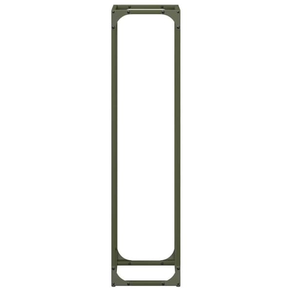 vidaXL Vedställ olivgrön 25x25x100 cm kallvalsat stål