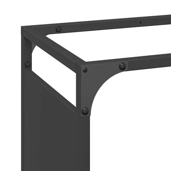 vidaXL brændestativ 60x28x90 cm koldvalset stål sort