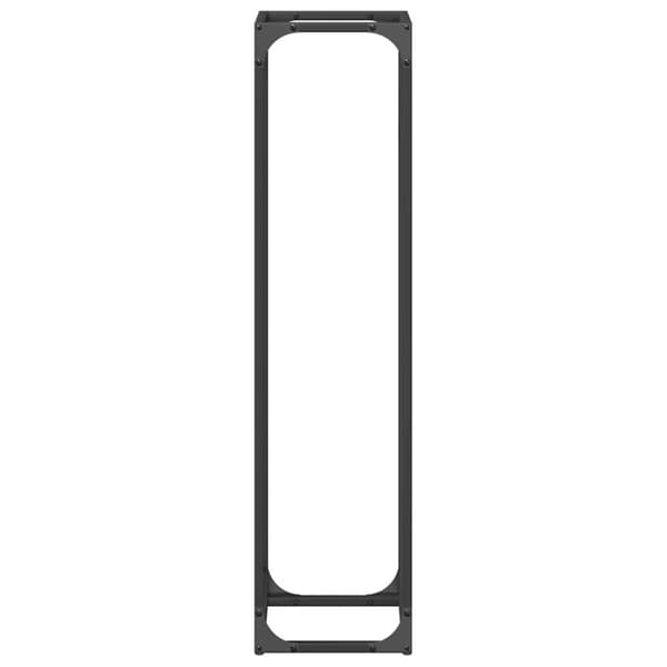 vidaXL Polttopuuteline musta 25x25x100 cm kylmävalssattua terästä