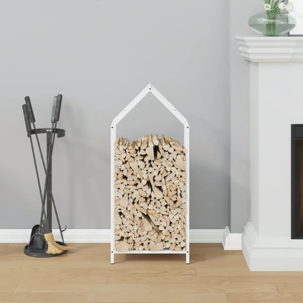 vidaXL Vedstativ svart 40x25x90 cm kaldvalset stål