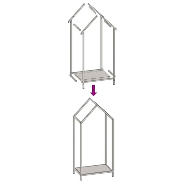 vidaXL Vedstativ svart 40x25x90 cm kaldvalset stål