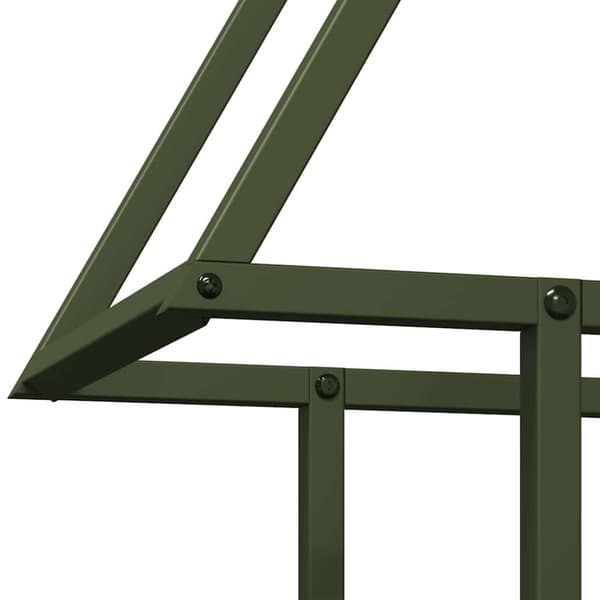 vidaXL brændestativ 50x25x60 cm koldvalset stål olivengrøn