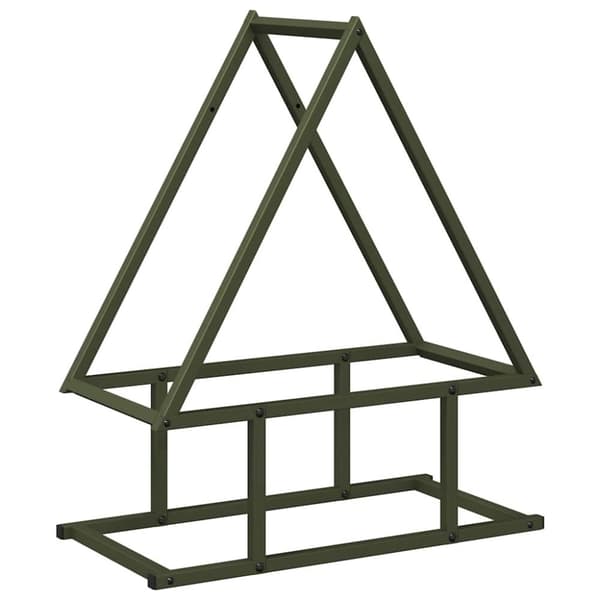 vidaXL Polttopuuteline 50x25x60 cm kylmävalssattua terästä