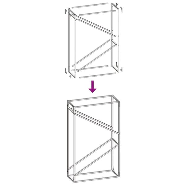 vidaXL Polttopuut 60x25x100 cm Kylmävalssattu teräs