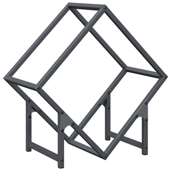 vidaXL Vedstativ antrasitt 50x25x50 cm kaldvalset stål