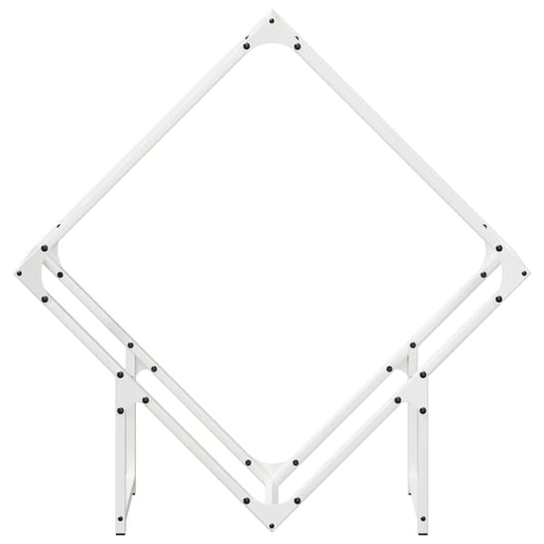 vidaXL brændestativ 80x25x80 cm koldvalset stål hvid
