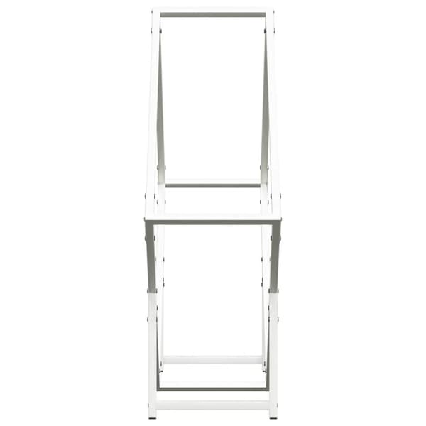 vidaXL brændestativ 80x25x80 cm koldvalset stål hvid