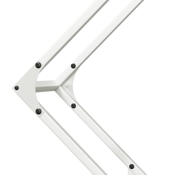 vidaXL brændestativ 80x25x80 cm koldvalset stål hvid