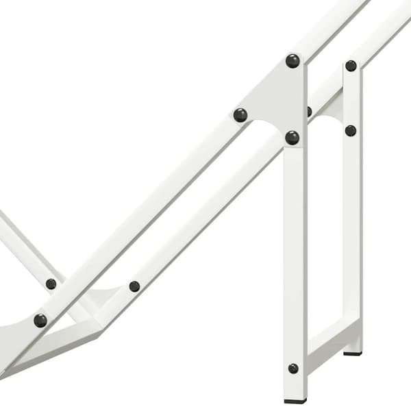 vidaXL brændestativ 80x25x80 cm koldvalset stål hvid