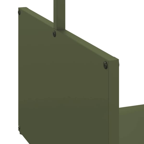 vidaXL Vedställ olivgrön 40x40x40 cm kallvalsat stål