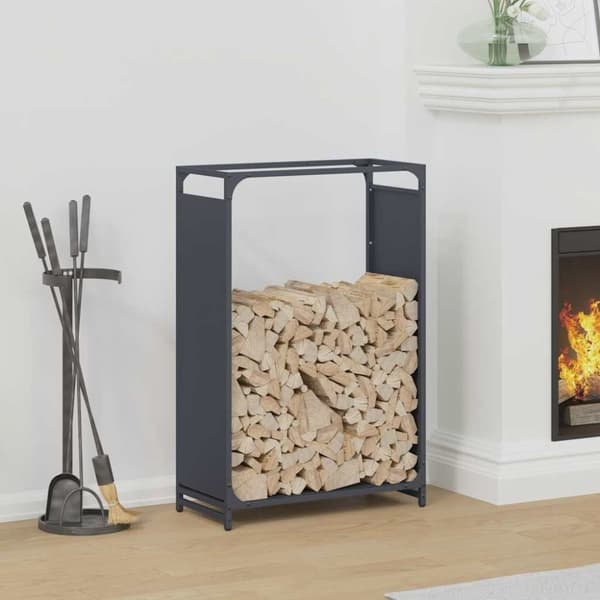vidaXL Polttopuut Antrasiitti 60x28x90 cm Kylmävalssattu teräs