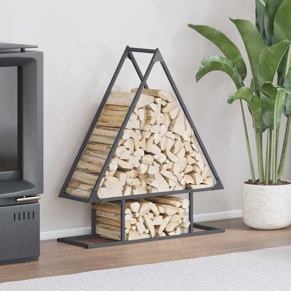 vidaXL Polttopuut antrasiitti 80x25x90 cm Kylmävalssattu teräs