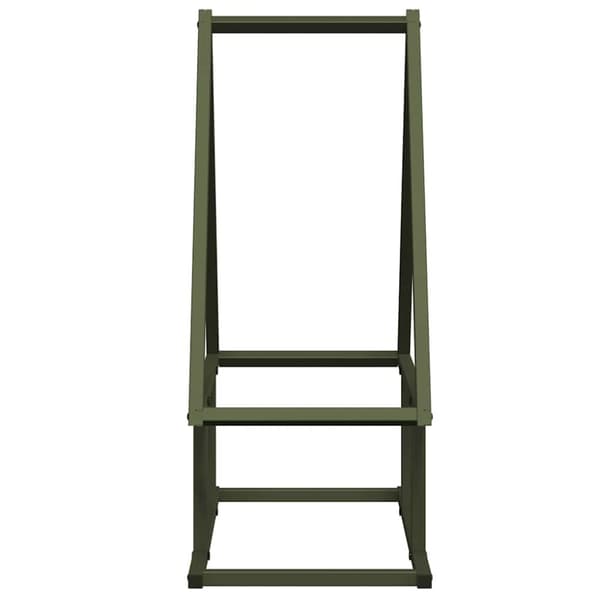 vidaXL Vedstativ olivengrønn 50x25x60 cm kaldvalset stål
