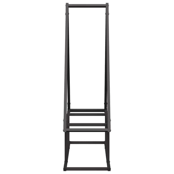 vidaXL brændestativ 80x25x90 cm koldvalset stål sort